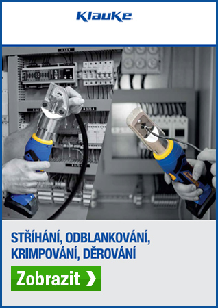Klauke strihanie, krimpovanie a dierovanie pre elektroinštalačné panely